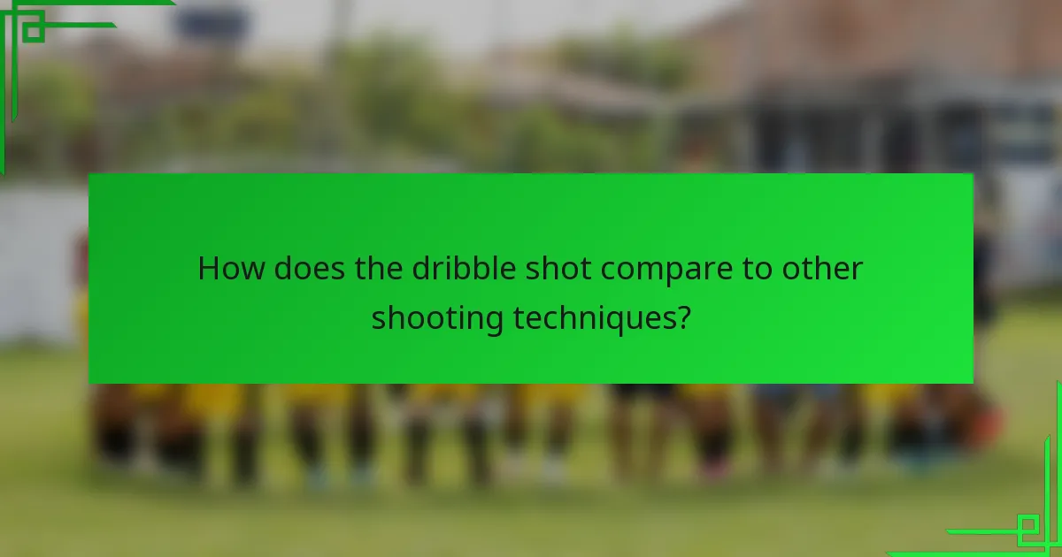 How does the dribble shot compare to other shooting techniques?