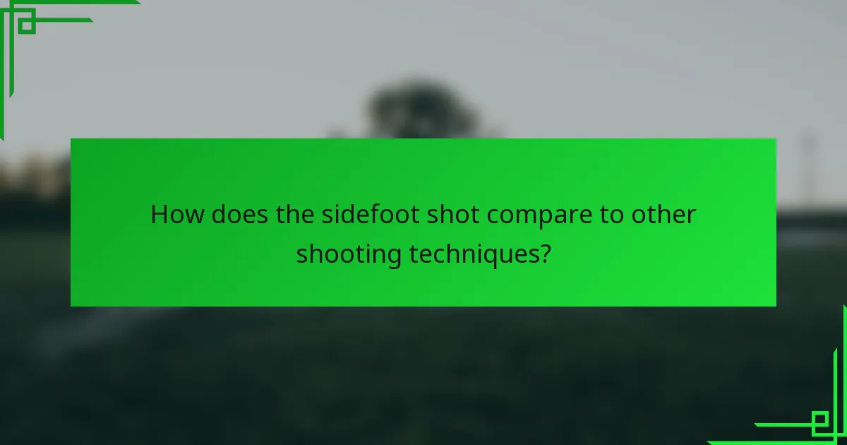 How does the sidefoot shot compare to other shooting techniques?