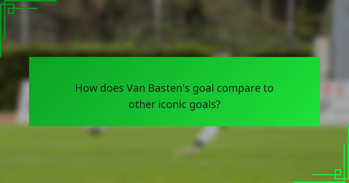 How does Van Basten's goal compare to other iconic goals?