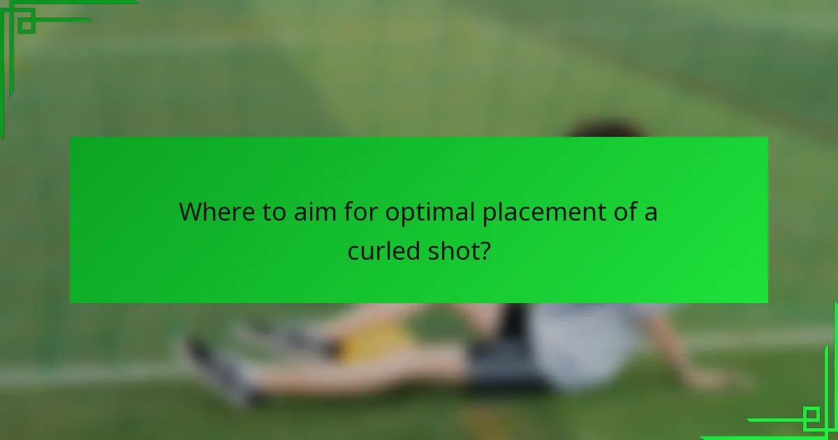 Where to aim for optimal placement of a curled shot?